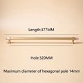 Luxury gold and rose pink quartz crystal hexagonal bar pull/gemstone drawer pull/crystal cabinet handle/gold door handle/hexagonal knob