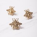 Gold or silver bumble bee cabinet pull/Honey bee drawer knob/Shiny gold or silver bee door handle/IKEA furniture hack/Bee door knob