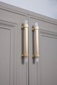 Luxury brass and white quartz crystal hexagonal bar pulls/gemstone drawer pulls/crystal cabinet handles/gold door handles/hexagonal knob