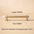 Luxury brass and white quartz crystal hexagonal bar pulls/gemstone drawer pulls/crystal cabinet handles/gold door handles/hexagonal knob