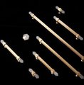Luxury brass and white quartz crystal hexagonal bar pulls/gemstone drawer pulls/crystal cabinet handles/gold door handles/hexagonal knob