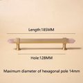 Luxury gold and rose pink quartz crystal hexagonal bar pull/gemstone drawer pull/crystal cabinet handle/gold door handle/hexagonal knob