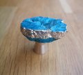 Bright coloured quartz crystal geode cabinet handles/gemstone drawer handle/crystal door handle/colourful semi precious stone door knob