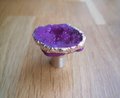 Bright coloured quartz crystal geode cabinet handles/gemstone drawer handle/crystal door handle/colourful semi precious stone door knob