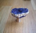 Bright coloured quartz crystal geode cabinet handles/gemstone drawer handle/crystal door handle/colourful semi precious stone door knob
