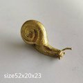 Gold Garden Snail Cabinet Pull/Snail shaped solid brass door handle/Snail drawer pull/Quirky door knob/ DIY brass Furniture hardware