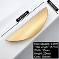 Curved Lip Gold Silver or Black Cabinet Pull/Lip Drawer Pull/Hidden Door Handle/Kitchen Door Pull/Modern Furniture Hardware/Concealed handle
