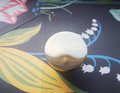 Round shiny gold brass cabinet handle/button shaped shiny gold cabinet pull/classic shiny gold door knob/gold furniture hardware/IKEA hack