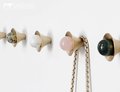 Small Atomic style drawer pull/semi precious stone ball on round gold brass cabinet handle/Retro door knob/mid century modern drawer knob