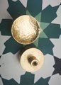 Solid shiny hammered brass round drawer handle/Textured brass cabinet pull/Round inverted gold door knob/Heavy gold brass drawer pull/