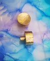 Solid shiny hammered brass round drawer handle/Textured brass cabinet pull/Round inverted gold door knob/Heavy gold brass drawer pull/