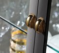 Gold slice of lemon drawer knob/drinks cabinet door handle/gold furniture hardware/citrus segment drawer pull/semi circle cabinet pull