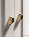 Gold slice of lemon drawer knob/drinks cabinet door handle/gold furniture hardware/citrus segment drawer pull/semi circle cabinet pull
