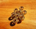 A Pair of gold brass celtic knot style solid brass handles/Brass infinity sign cabinet pulls/Intricate knot design door knob/brass hardware