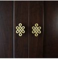 A Pair of gold brass celtic knot style solid brass handles/Brass infinity sign cabinet pulls/Intricate knot design door knob/brass hardware