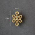 A Pair of gold brass celtic knot style solid brass handles/Brass infinity sign cabinet pulls/Intricate knot design door knob/brass hardware