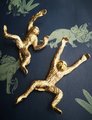 Fun brass monkey cabinet pull/animal door handle/tropical decor/zoo animal drawer pull/nursery decor/gold furniture hardware/monkey handle