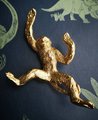 Fun brass monkey cabinet pull/animal door handle/tropical decor/zoo animal drawer pull/nursery decor/gold furniture hardware/monkey handle