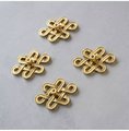 A Pair of gold brass celtic knot style solid brass handles/Brass infinity sign cabinet pulls/Intricate knot design door knob/brass hardware