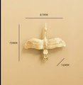 Brass Flying Egret Cabinet Pull/Gold Crane Door Handle/Stork shaped drawer handle/gold furniture hardware/Oriental Bird Cabinet Handle