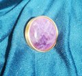 Polished purple amethyst and gold brass drawer pull/purple gemstone cabinet handle/amethyst crystal door knob/crystal furniture hardware
