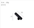 Black knurled texture bar handle/Matte black cabinet handle with grip texture/Black drawer pull for kitchen/Matte black knurled door handle