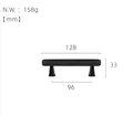 Black knurled texture bar handle/Matte black cabinet handle with grip texture/Black drawer pull for kitchen/Matte black knurled door handle