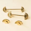 Shiny gold sun ray design bar handle/semi circle knob/art deco drawer pull/statement drawer pull/Gold brass kitchen cabinet pull/IKEA hack