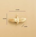 Brass Flying Egret Cabinet Pull/Gold Crane Door Handle/Stork shaped drawer handle/gold furniture hardware/Oriental Bird Cabinet Handle