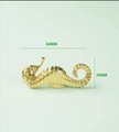 Shiny gold sea horse cabinet pull/Brass seahorse door handle/seaside drawer pull/gold furniture hardware/upcycling door knob/beach decor