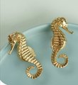 Shiny gold sea horse cabinet pull/Brass seahorse door handle/seaside drawer pull/gold furniture hardware/upcycling door knob/beach decor