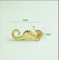 Shiny gold sea horse cabinet pull/Brass seahorse door handle/seaside drawer pull/gold furniture hardware/upcycling door knob/beach decor
