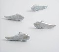 Small shiny gold or silver angel wing cabinet pull/Feathered wing drawer handle/Shiny furniture hardware/small bird wing shaped door knob