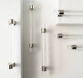Bubbly lucite cabinet handle with gold or silver fixings/clear acrylic drawer pull/lucite furniture hardware/clear resin bubble door handle