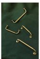 Gold vintage style curved handle/Classic shaped cabinet handle/Brass drawer pull/Brass furniture hardware/Gold curved drawer pull/Gold pull