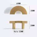 Brass and crystal semi circle shaped handle/pink or white stone ball drawer pull/retro drawer handle/wardrobe door handle/gold cabinet knob
