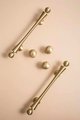 Scroll shaped cabinet bar handle with ball end design / brass cabinet draw pull/furniture hardware/ kitchen renovation/wardrobe handle/retro