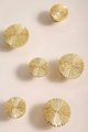Mid century modern gold door knob/textured gold brass drawer handle/cut metal cabinet pull/gold furniture hardware/retro button door knob