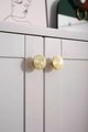 Mid century modern gold door knob/textured gold brass drawer handle/cut metal cabinet pull/gold furniture hardware/retro button door knob