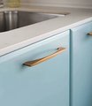 Champagne brass cabinet bar handle/sleek classic drawer pull/dark copper cabinet handles/copper door handle/kitchen decor/modern hardware