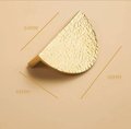 1 Pair of hammered brass semi circle handles/ 2 x demi lune drawer pulls/large cabinet handles/large gold textured metal semi circle handles