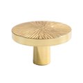 Mid century modern gold door knob/textured gold brass drawer handle/cut metal cabinet pull/gold furniture hardware/retro button door knob