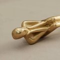 Gold brass thinking man cabinet handle/man shaped figure door handle/abstract man figurine drawer handle/unusual brass furniture hardware