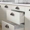 Gunmetal grey clam shell drawer pull/Gray cup shaped cabinet pull/Semi circle dark grey clam shell door handle/gunmetal kitchen hardware