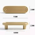 Gold brass retro pattern bar handle/gold brass bar handle/gold echo pattern drawer pull/kitchen furniture hardware/mid century modern style