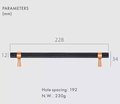 Knurled matte black and rose gold cabinet handle/copper and black drawer pull/rose gold furniture hardware/black and rose gold door handle