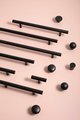Matte black solid brass cabinet bar handle/Matte black brass drawer pull/Black kitchen hardware/Modern furniture hardware/black door handle