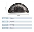 Gunmetal grey clam shell drawer pull/Gray cup shaped cabinet pull/Semi circle dark grey clam shell door handle/gunmetal kitchen hardware