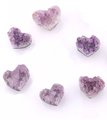 Heart shape amethyst or white quartz crystal geode cabinet handle/heart shaped gemstone drawer handle/small rough cut crystal door handle