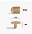 Gold brass retro pattern bar handle/gold brass bar handle/gold echo pattern drawer pull/kitchen furniture hardware/mid century modern style